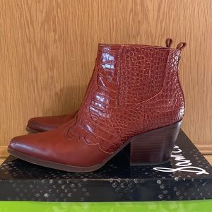 VGUC Sam Edelman Red Cowboy Booties